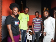 Merveille, Mandela, Del, Josias in the studio